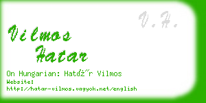 vilmos hatar business card